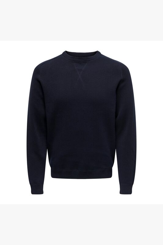 Only & Sons - ONSPIN REG 12 SOLID CREW KNIT Erkek Lacivert Kazak - 22027590