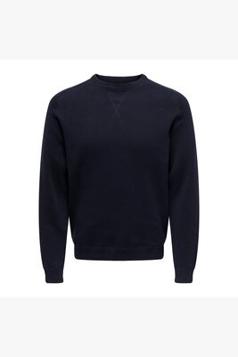 Only & Sons - ONSPIN REG 12 SOLID CREW KNIT Erkek Lacivert Kazak - 22027590