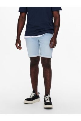 Only & Sons - ONSPLY LB JOG 8587 PIM DNM SHORTS NOOS Erkek Mavi Şort - 22018587