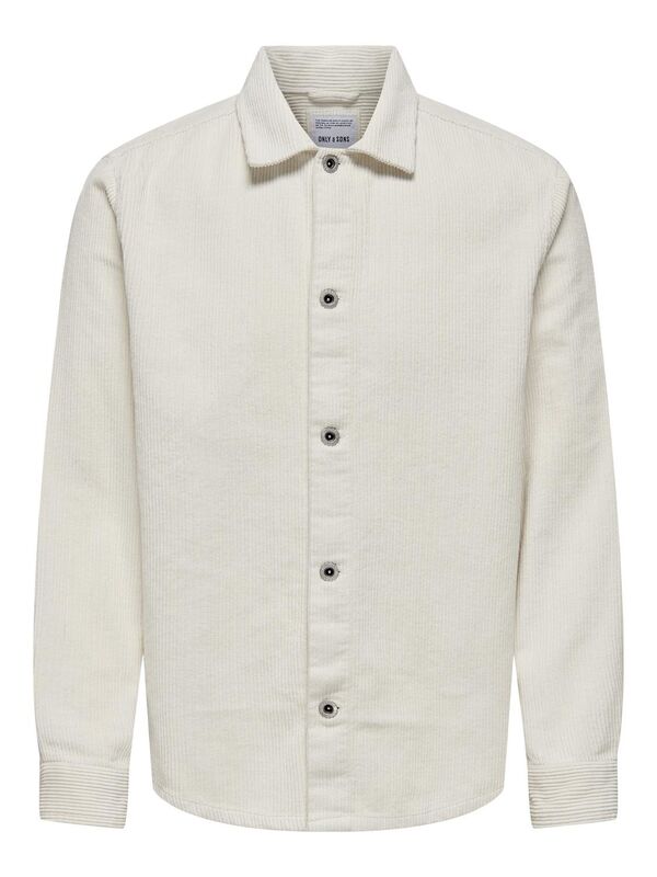Only & Sons - ONSSANSON CORD OVERSHIRT Erkek Beyaz Gömlek - 22030732
