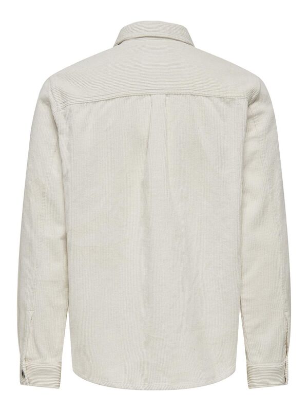 ONSSANSON CORD OVERSHIRT Erkek Beyaz Gömlek - 22030732