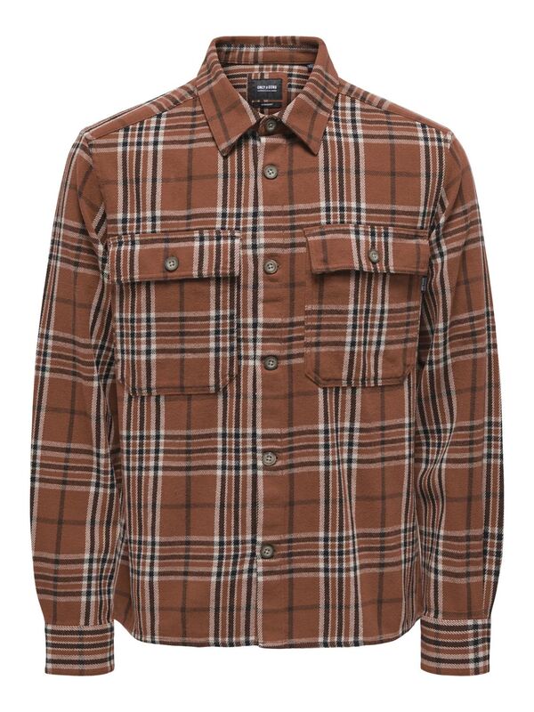 Only & Sons - ONSSCOTT LS CHECK FLANNEL OVERSHIRT 5629 Erkek Kırmızı UK Gömlek - 22025629 Only & Sons - ONSSCOTT LS CHECK FLANNEL OVERSHIRT 5629 Erkek Kırmızı UK Gömlek - 22025629