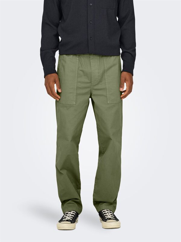 Only & Sons - ONSSINUS WORKWEAR LOOSE 0022 PANT Erkek Yeşil Eşofman Altı - 22029915
