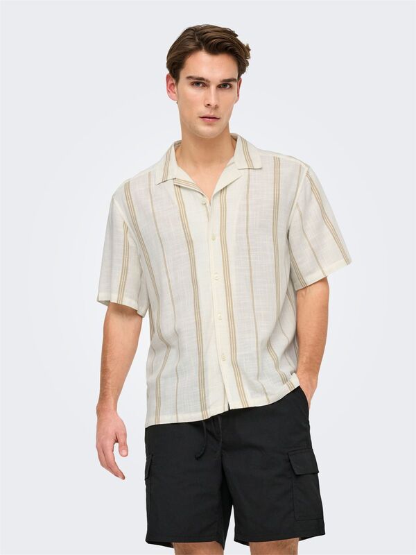 Only & Sons - ONSSTEPAN LOOSE FIT 006 SHIRT Erkek White Gömlek - 22033631