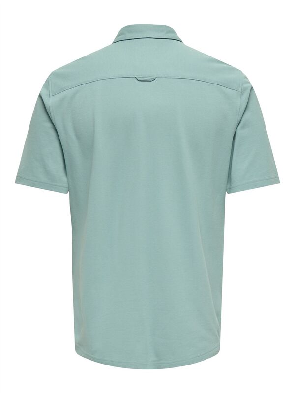 ONSTARP SLIM PIQUE BTN DOWN SS SHIRT Erkek Mavi KK Gömlek - 22026106