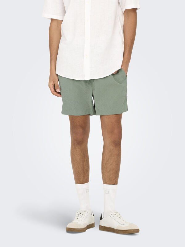 Only & Sons - ONSTED LIFE SOLID SEERSUCKER SWIM NOOS Erkek Iceberg Green Deniz Şortu - 22028813 Only & Sons - ONSTED LIFE SOLID SEERSUCKER SWIM NOOS Erkek Iceberg Green Deniz Şortu - 22028813