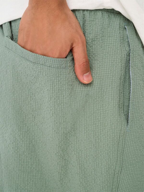 ONSTED LIFE SOLID SEERSUCKER SWIM NOOS Erkek Iceberg Green Deniz Şortu - 22028813