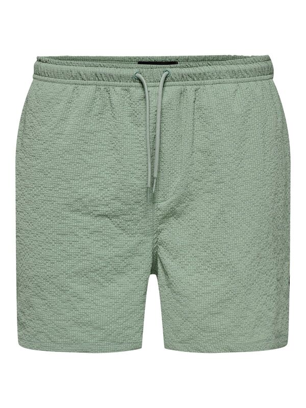ONSTED LIFE SOLID SEERSUCKER SWIM NOOS Erkek Iceberg Green Deniz Şortu - 22028813