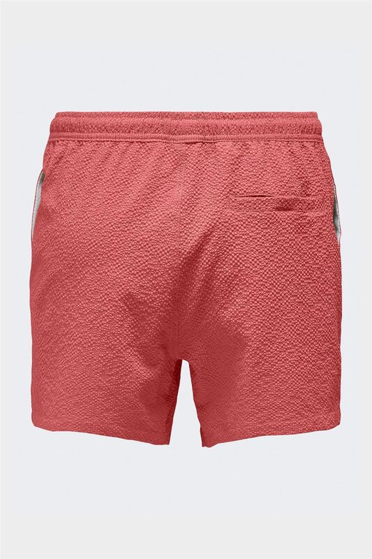 ONSTED LIFE SOLID SEERSUCKER SWIM NOOS Erkek Kırmızı Deniz Şortu - 22028813