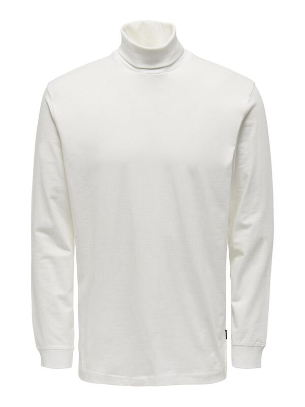 Only & Sons - ONSTHOR REG ROLL NECK Erkek Beyaz Sweatshirt - 22026436