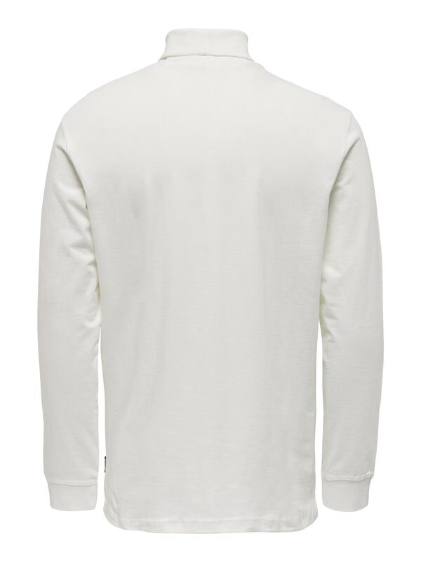 ONSTHOR REG ROLL NECK Erkek Beyaz Sweatshirt - 22026436
