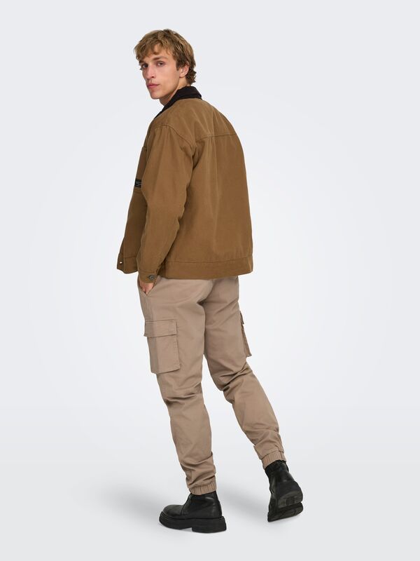 ONSTIMBER COTTON JACKET OTW Erkek Kahverengi Mont - 22035717