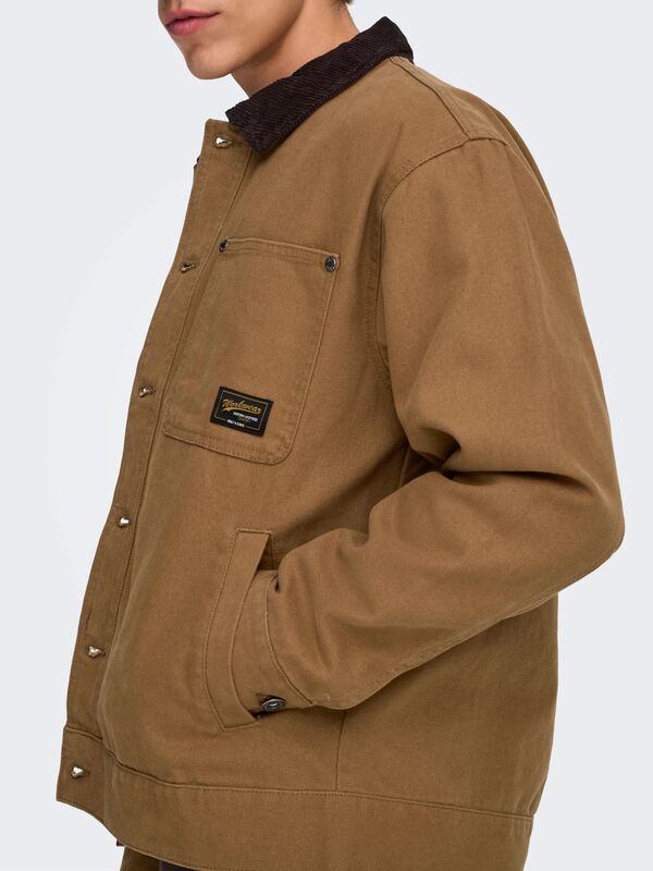 ONSTIMBER COTTON JACKET OTW Erkek Kahverengi Mont - 22035717
