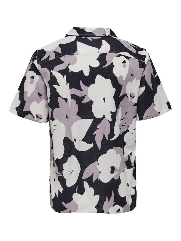 ONSTREV REG CTN LIN AOP SS SHIRT NOOS Erkek Pembe KK Gömlek - 22025125