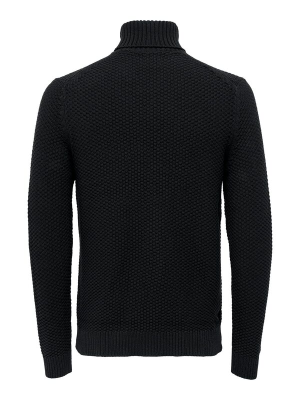 Onstuck 7 Roll Neck Knit Erkek Siyah Kazak - 22022595