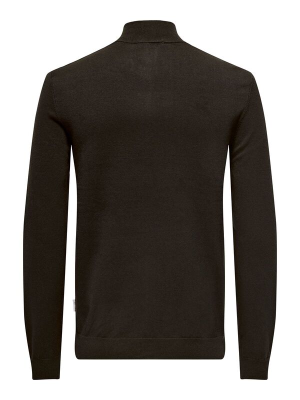 ONSWYLER LIFE REG 14 HALF ZIP KNIT NOOS Erkek Brown Kazak - 22021264