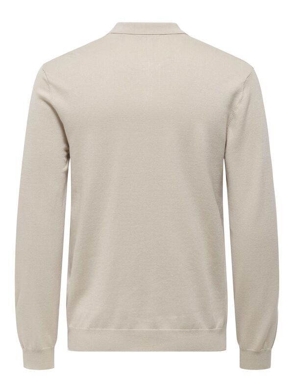 ONSWYLER LIFE REG 14 HALF ZIP POLO KNIT Erkek Gray Kazak - 22034225