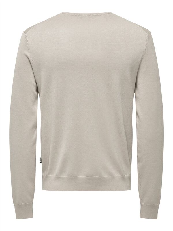 ONSWYLER LIFE REG 14 LS CREW KNIT NOOS Erkek Bej Kazak - 22020088