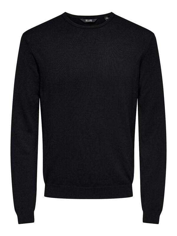 Only & Sons - ONSWYLER LIFE REG 14 LS CREW KNIT NOOS Erkek Siyah Kazak - 22020088