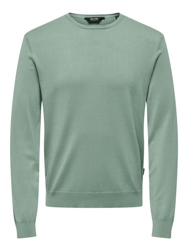 Only & Sons - ONSWYLER LIFE REG 14 LS CREW KNIT NOOS Erkek Yeşil Kazak - 22020088