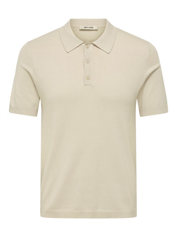 ONSWYLER LIFE REG 14 SS POLO KNIT NOOS Erkek Bej Kazak - 22022219