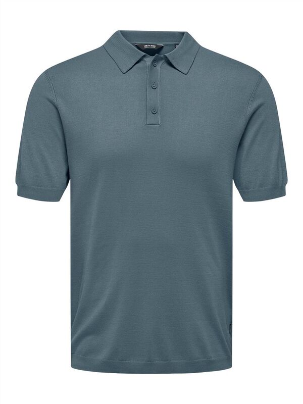 ONSWYLER LIFE REG 14 SS POLO KNIT NOOS Erkek Mavi Kazak - 22022219