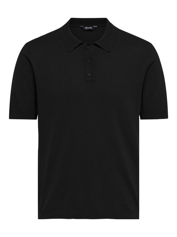 ONSWYLER LIFE REG 14 SS POLO KNIT NOOS Erkek Siyah Kazak - 22022219