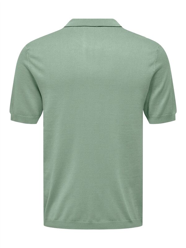 ONSWYLER LIFE REG 14 SS POLO KNIT NOOS Erkek Yeşil Kazak - 22022219