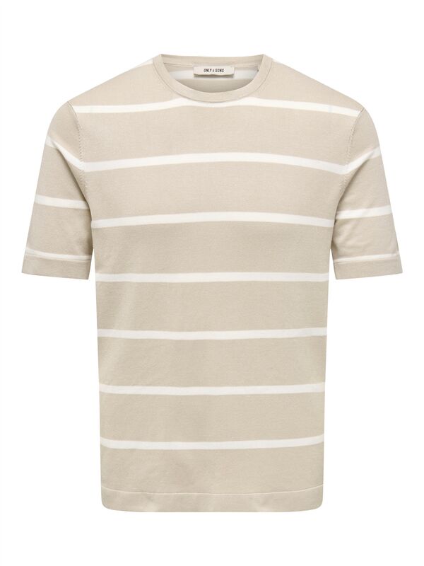 Only & Sons - ONSWYLER LIFE REG 14 SS STRIPED KNIT Erkek Gri Kazak - OS22032764