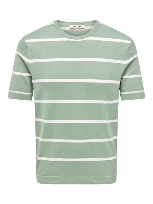 ONSWYLER LIFE REG 14 SS STRIPED KNIT Erkek Yeşil Kazak - OS22032764