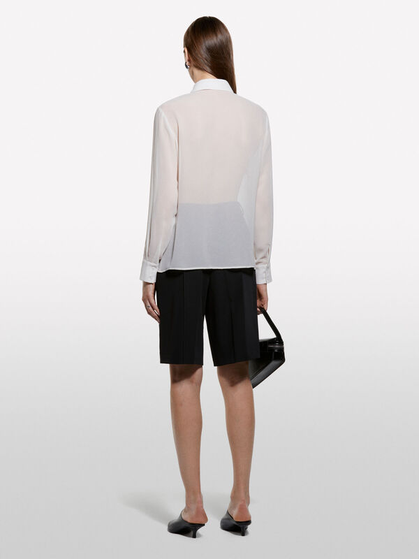 Sisley - Önü Fırfır Detaylı Regular Fit Gömlek Kadın Pembe Gömlek - 325A5NOXLQ09T