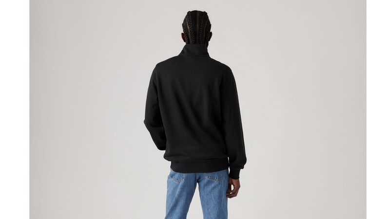 ORIGINAL HM 1/4 ZIP TR MYRTLE Erkek Siyah Sweatshirt - L001TU