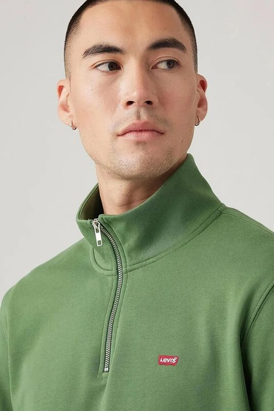 ORIGINAL HM 1/4 ZIP TR MYRTLE Erkek Yeşil Sweatshirt - L001TU