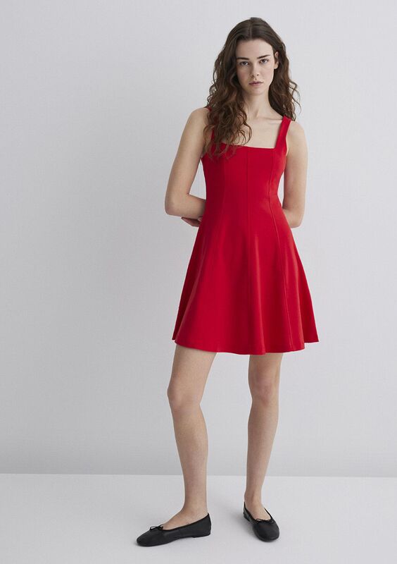 ÖRME MİNİ ELBİSE Kadın Kırmızı Elbise - M1310679
