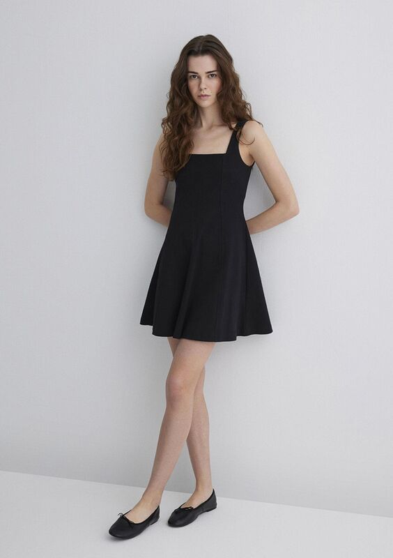 ÖRME MİNİ ELBİSE Kadın Siyah Elbise - M1310679