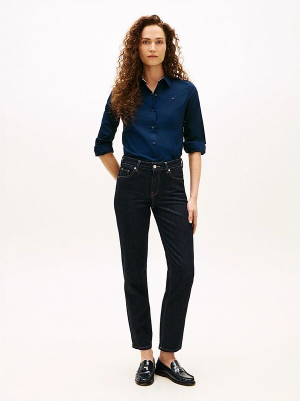 Tommy Hilfiger - PADDED FLAG QUILTED BOMBER Kadın Mavi Mont - WW0WW48691