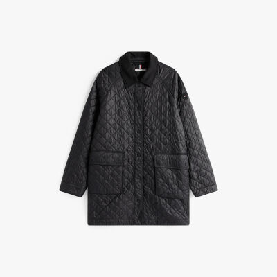 PADDED NYLON REG QUILTED COAT Kadın Siyah Parka - WW0WW46448