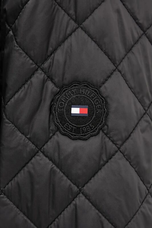 PADDED NYLON SLIM QUILTED JACKET Kadın Siyah Ceket - WW0WW45641