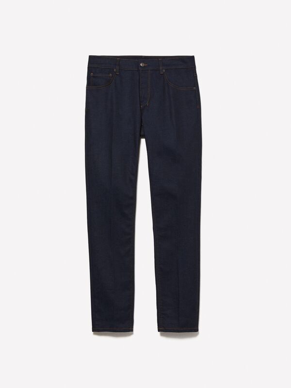 Pamuk Karışımlı 5 Cepli Deri Görünümlü Denim Pantolon Erkek 932 Pantolon - 324A4FLSSE02F