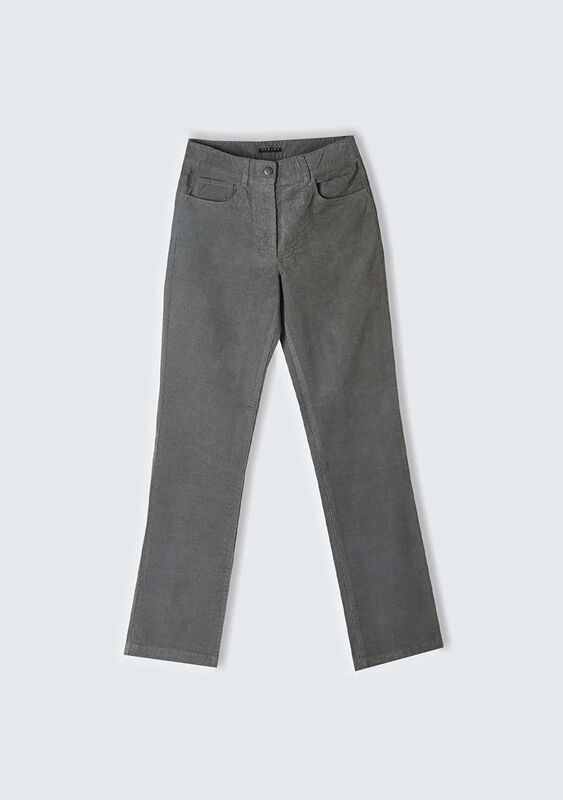 Sisley - Pamuk Karışımlı Beş Cepli Normal Kesim Pantolon Kadın Gri Pantolon - 324A46C2LE02W