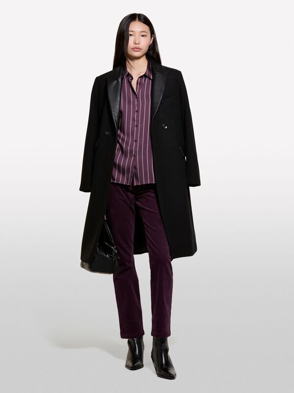 Pamuk Karışımlı Beş Cepli Normal Kesim Pantolon Kadın Mor Pantolon - 324A46C2LE02W