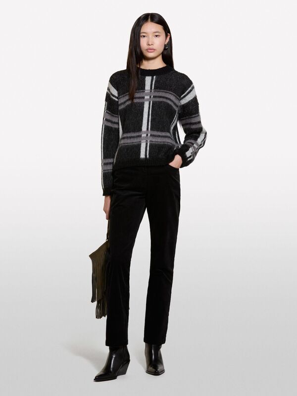 Pamuk Karışımlı Beş Cepli Normal Kesim Pantolon Kadın Siyah Pantolon - 324A46C2LE02W