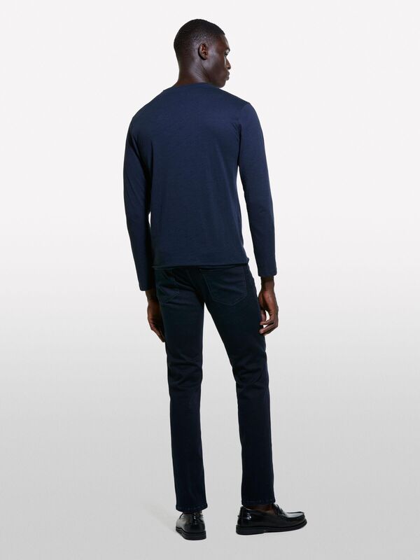 Pamuk Karışımlı Dar Kesim 5 Cepli Denim Pantolon Erkek 913 Pantolon - 324A47NPSE02D