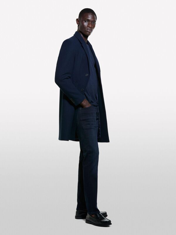 Pamuk Karışımlı Dar Kesim 5 Cepli Denim Pantolon Erkek 913 Pantolon - 324A47NPSE02D