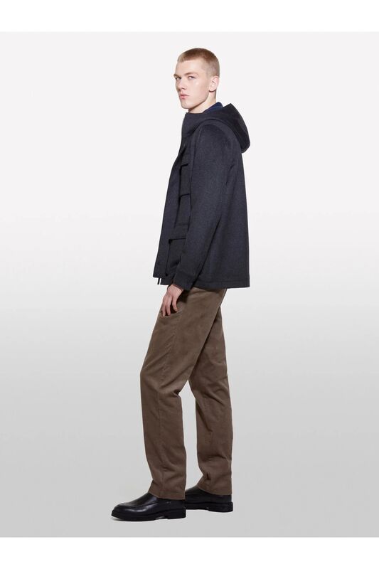 Pamuk Karışımlı Dar Kesim Cepli Kadife Chino Pantolon Erkek 0C7 Pantolon - 324A41ZNSF04R