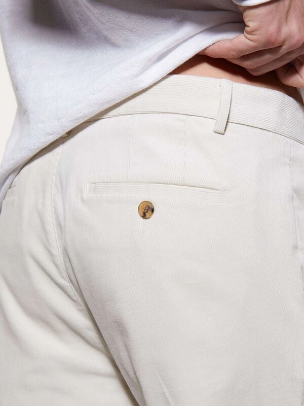 Pamuk Karışımlı Dar Kesim Cepli Kadife Chino Pantolon Erkek 0L8 Pantolon - 324A41ZNSF04R