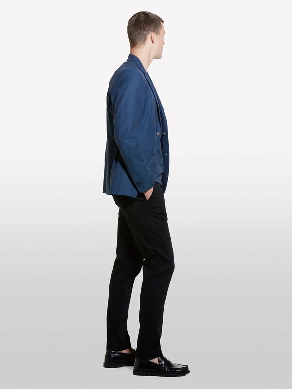 Pamuk Karışımlı Dar Kesim Chino Pantolon Erkek Siyah Pantolon - 325P4AIHSF021