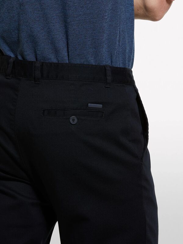 Pamuk Karışımlı Dar Kesim Chino Pantolon Erkek Siyah Pantolon - 325P4AIHSF021