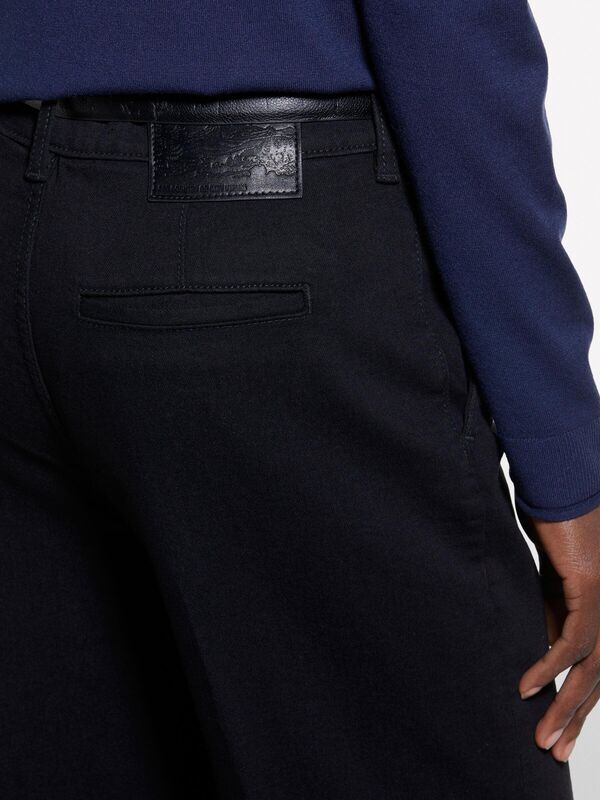 Pamuk Karışımlı Normal Bel Denim Chino Pantolon Kadın Siyah Denim Pantolon - 325P4TAYLF06G