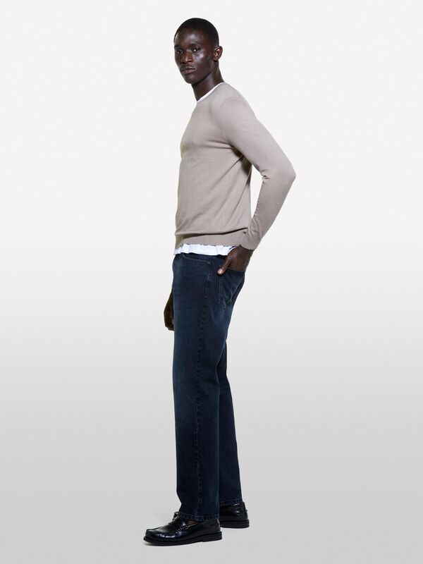 Pamuk Karışımlı Normal Kesim Uzun Kollu Ribanalı Hırka Erkek 18U Hırka - 324A10F2S1C78